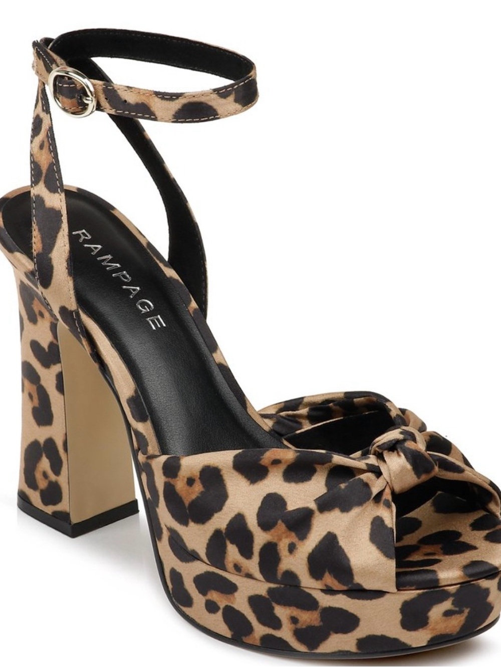 Rampage Leopard-Print Ankle-Strap Platform Sandal